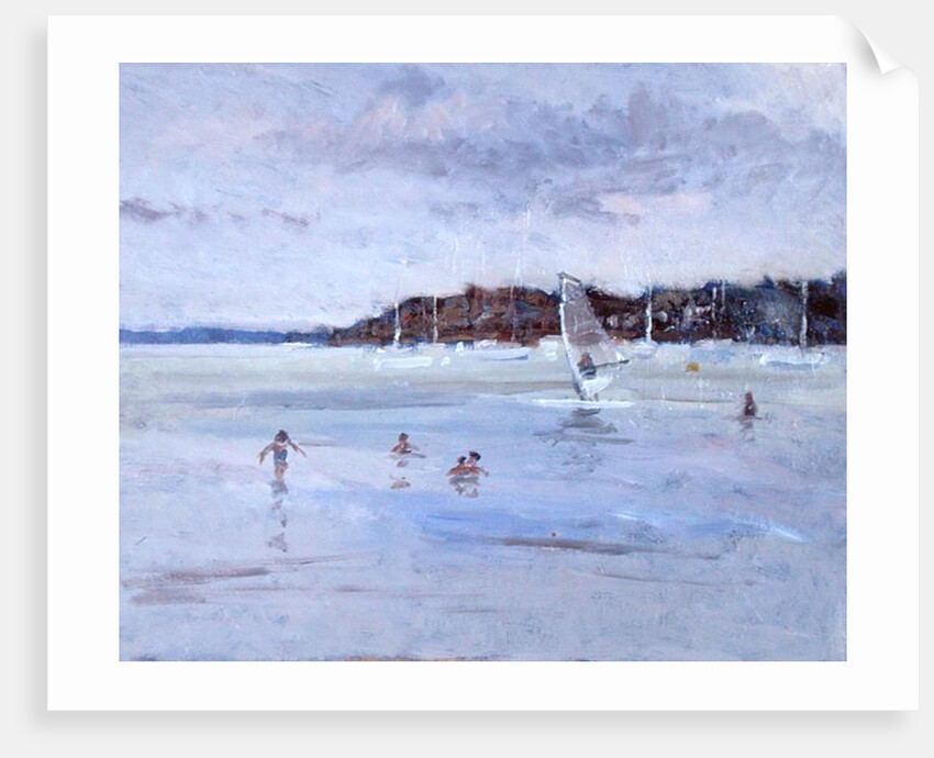 Windsurfer and Bathers by Christopher Glanville