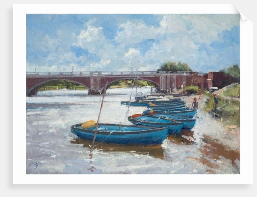 Moorings at Hampton Court, 2011 by Christopher Glanville