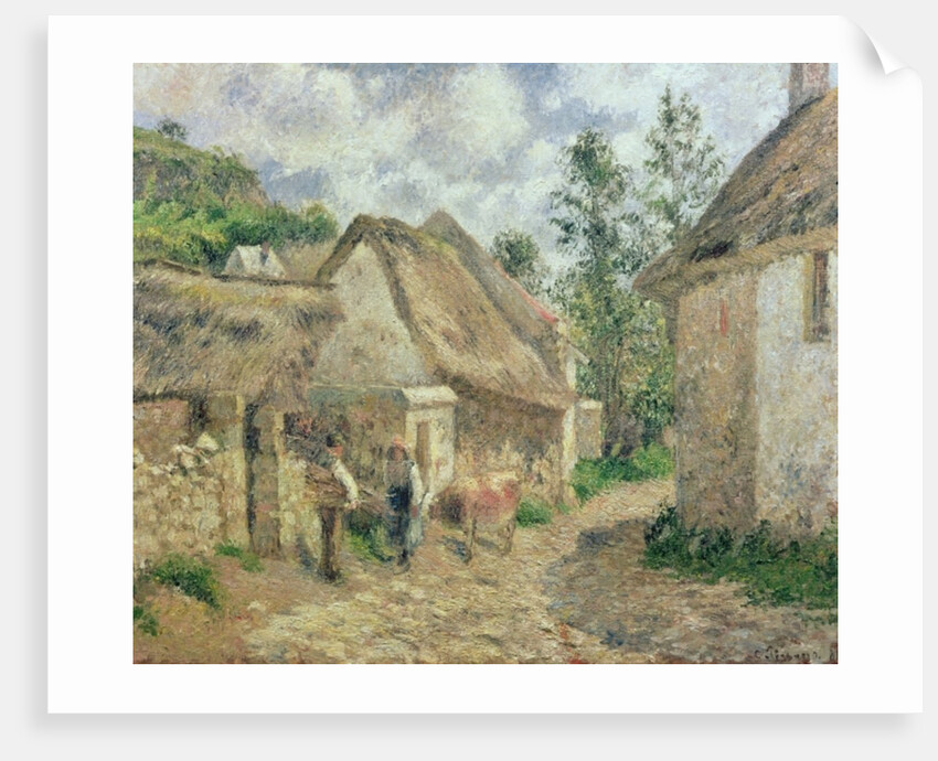 A Street in Auvers by Camille Pissarro