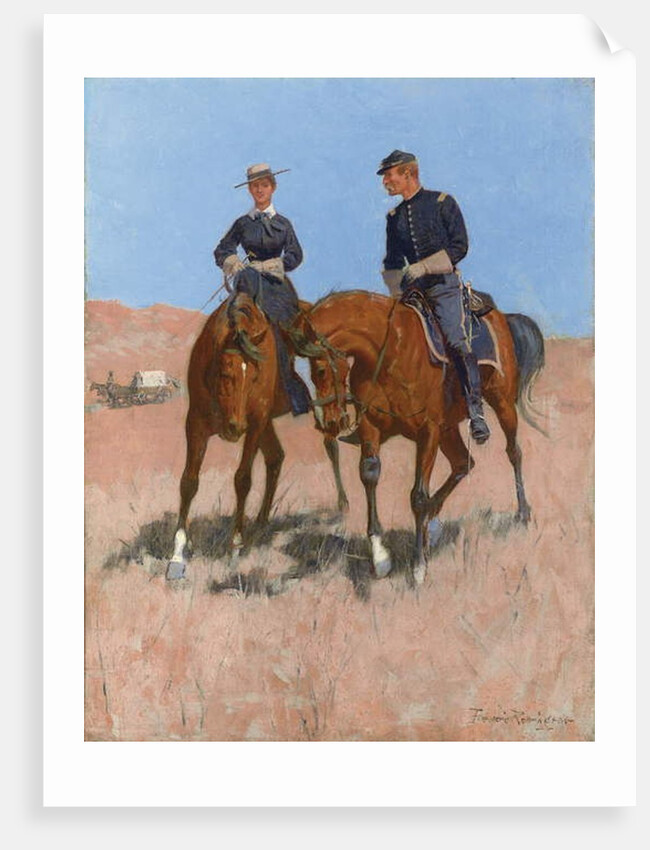 Belle McKeever and Lt. Edgar Wheelock, c.1899 by Frederic Remington