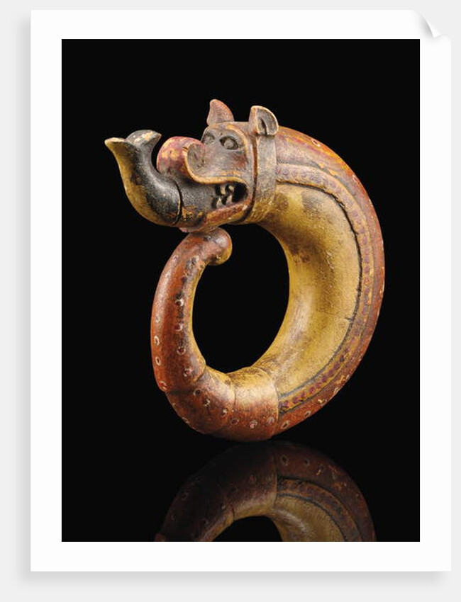 Dragon-shaped powder flask, possibly Gujarat by Indian School