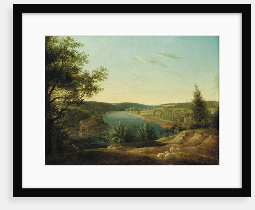 View of the Chain Bridge and Falls of the Schuylkill, Five Miles from Philadelphia by Thomas Birch