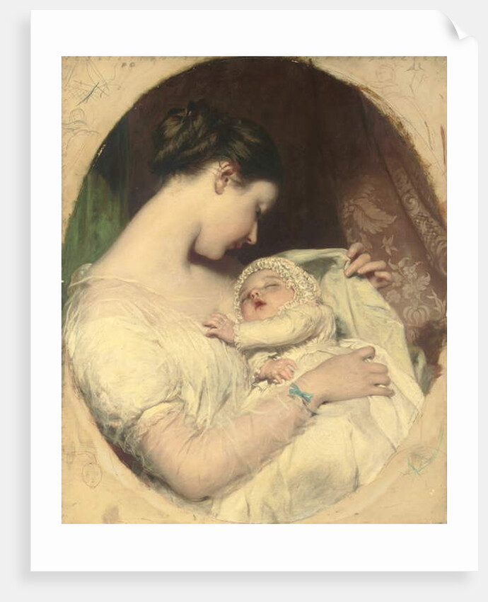 The artist's wife Elizabeth with their daughter Mary Edith by James Sant