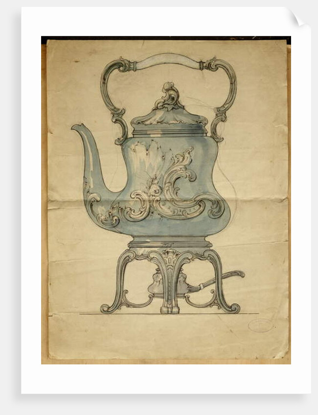 A shaped silver kettle and stand, House of Carl Faberge by Carl (firm of) Fabergé