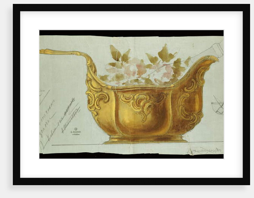 Large metal kovsh in the Louis XV style, House of Carl Faberge by Carl Fabergé