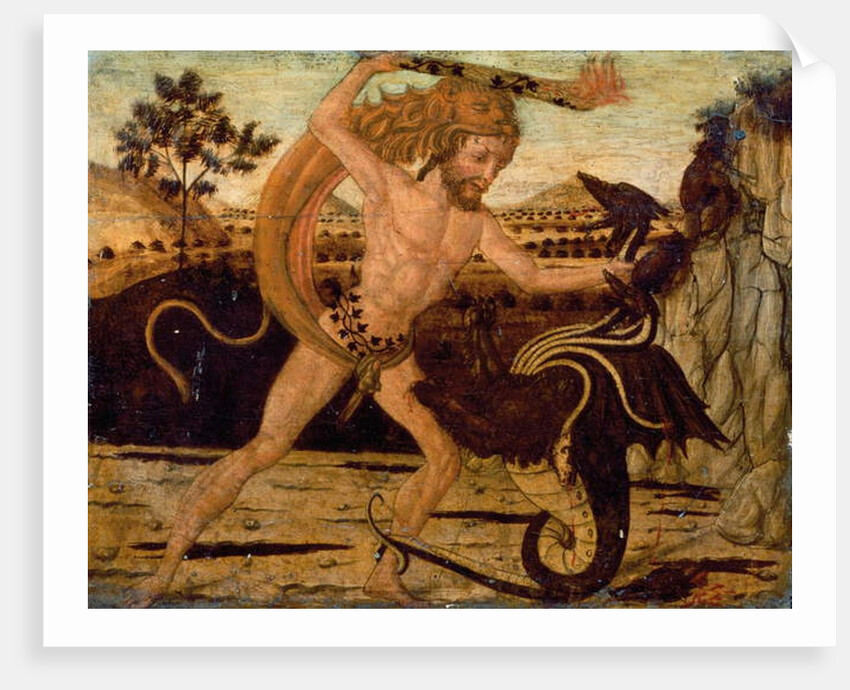 Cassone testate: Hercules and the Lernaean Hydra by Giovanni Di Ser Giovanni Lo Sheggia