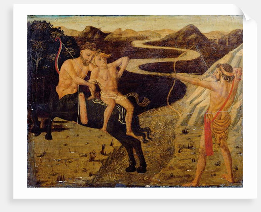 Cassone panel: Hercules saving Deianeira from Nessus by Giovanni Di Ser Giovanni Lo Sheggia
