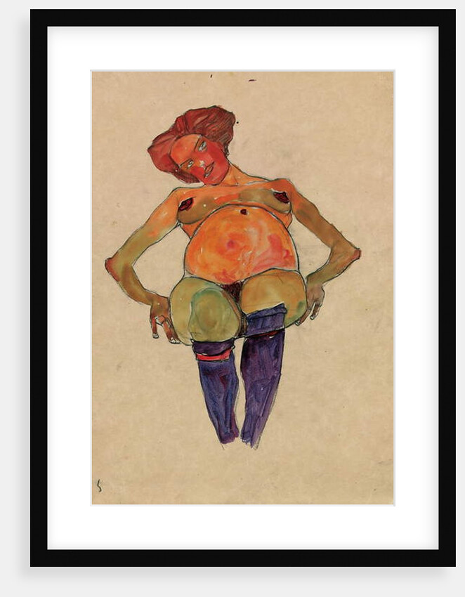 Seated pregnant woman by Egon Schiele