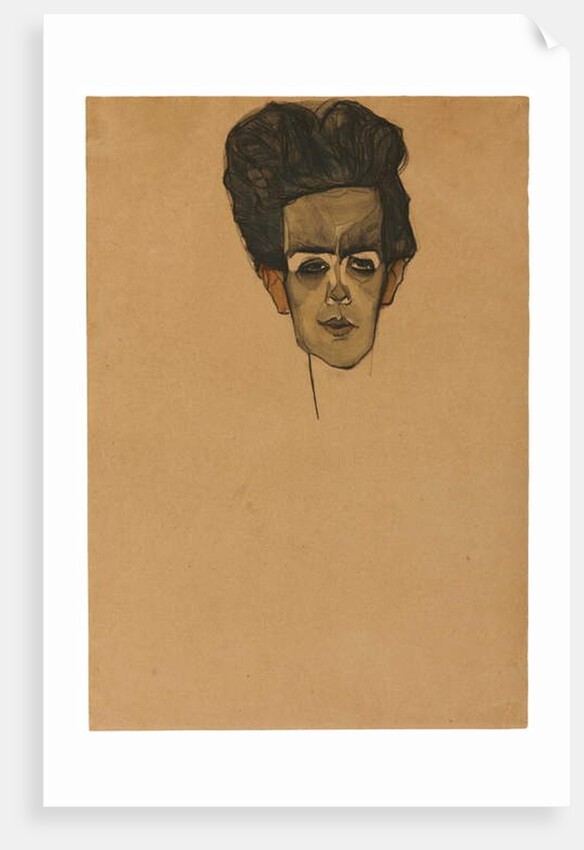 Self portrait, 1910 by Egon Schiele