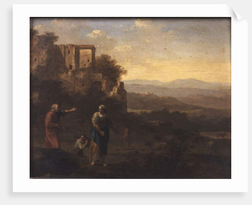 The Banishment of Hagar and Ishmael by Cornelis van Poelenburgh or Poelenburch
