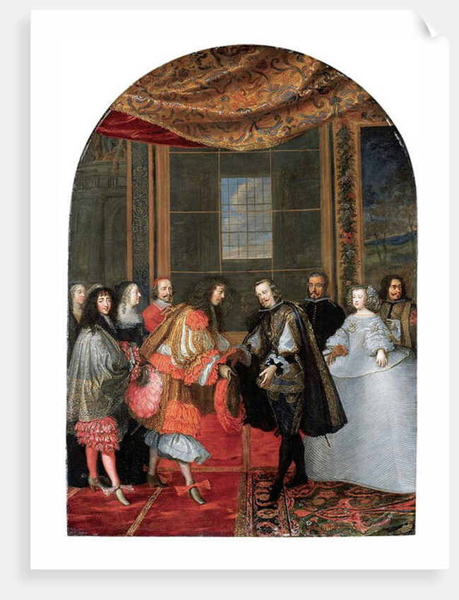 The Meeting Between Kings Philip IV and Louis XIV on Pheasant Island by Adam Frans van der Meulen