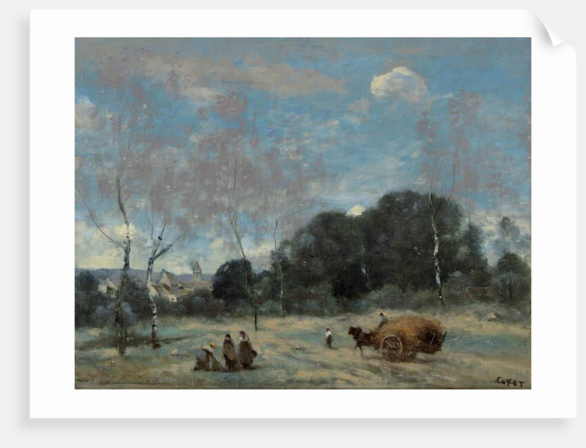 La Rentree des Foins a Marcoussis, 1870-74 by Jean Baptiste Camille Corot