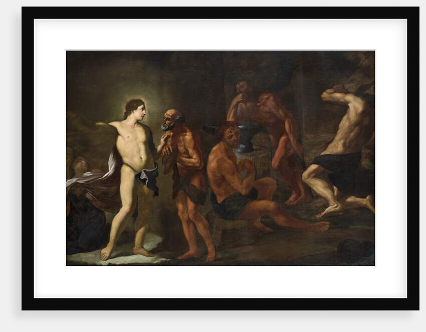 Apollo in the forge of Vulcan by Andrea (circle of) Sacchi