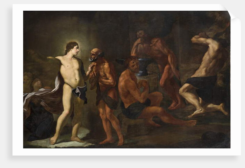Apollo in the forge of Vulcan by Andrea (circle of) Sacchi