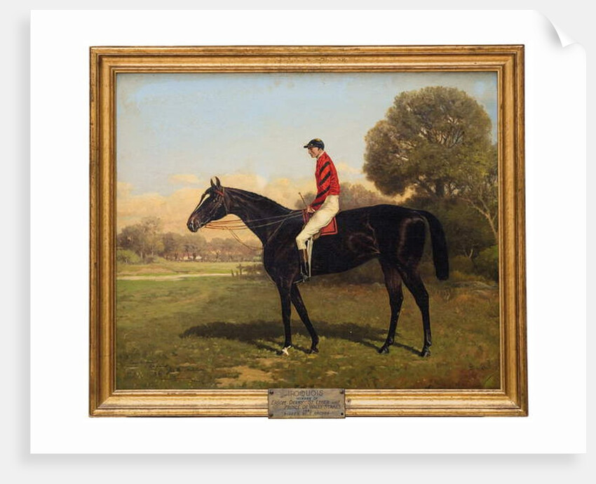 Iroquois with Fred Archer, winner of the Epsom Derby, St. Leger and Prince of Wales Stakes in 1881, 1895 by Henry Stull