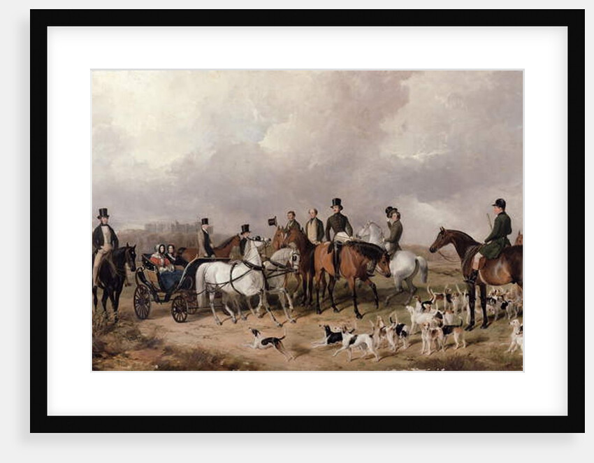 Meet of the Prince Consort's Harriers at Windsor in the Great Park, 1845 by Henry Barraud
