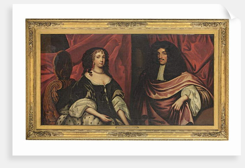Double portrait of King Charles II and Catherine of Braganza, c.1665 ( by English School