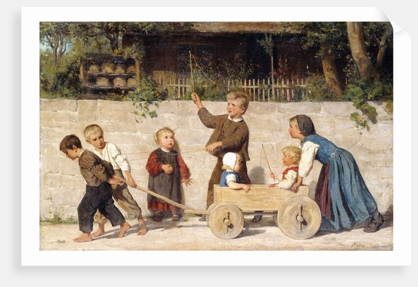 Kindergespann, 1868 by Albert Anker