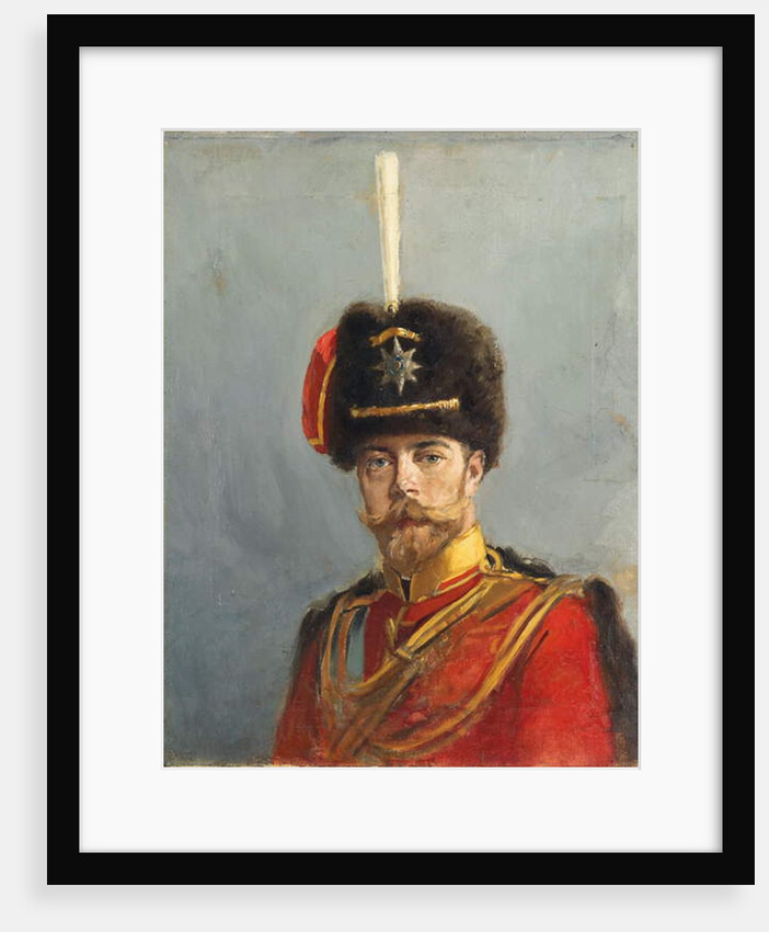Study for a Portrait of Emperor Nicholas II, Chief of the Guard Hussar Regiment, c.1908 by Alexander Vladimirovich Makovsky