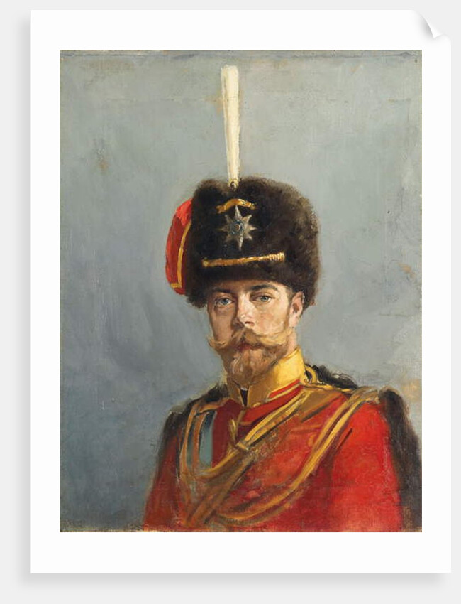 Study for a Portrait of Emperor Nicholas II, Chief of the Guard Hussar Regiment, c.1908 by Alexander Vladimirovich Makovsky