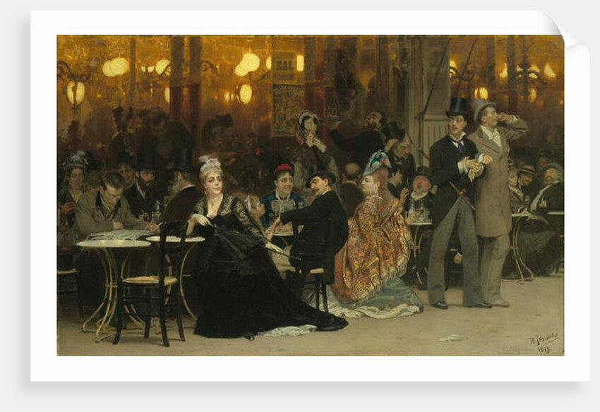 A Parisian Cafe, 1875 by Ilya Efimovich Repin