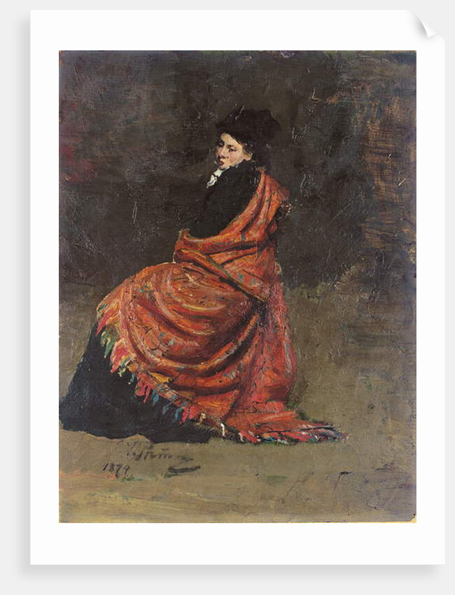 Study for 'A Parisian Cafe': A Woman Seated, 1874 by Ilya Efimovich Repin
