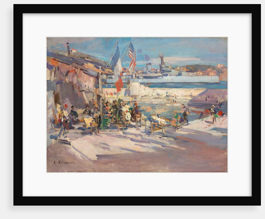 Cafe in a French Port by Konstantin Alekseevich Korovin