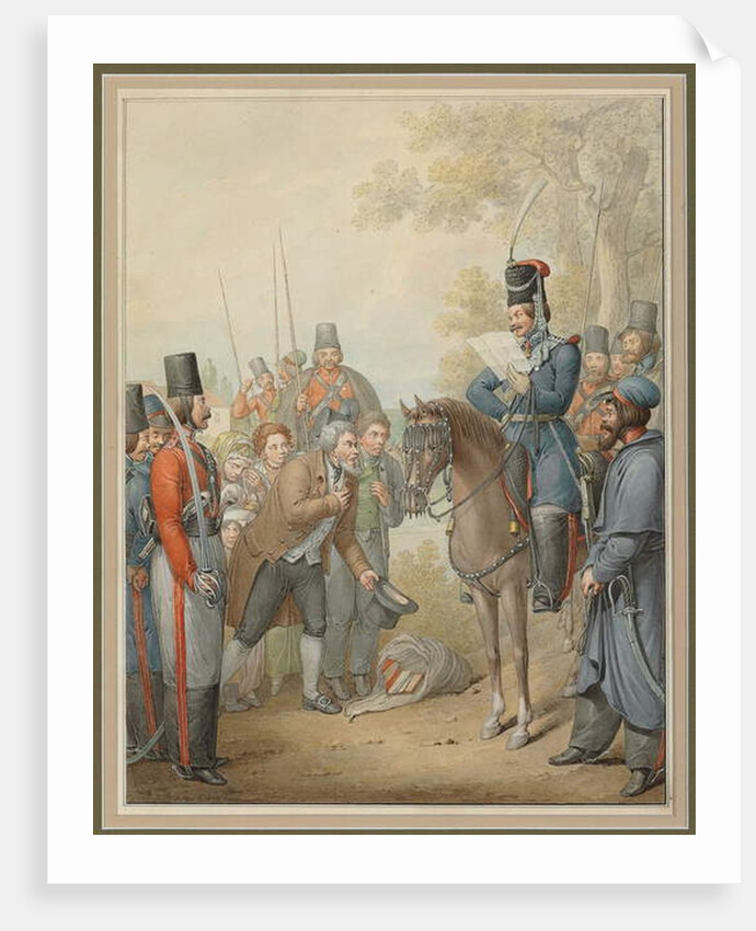 Russian Cossacks and a Supplicant by Georg Emanuel Opitz