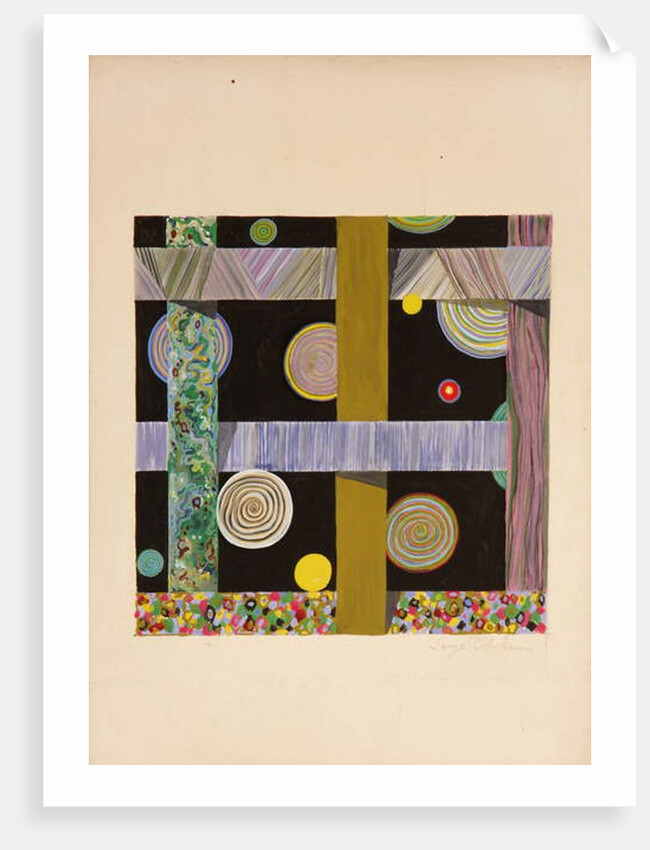 Textile design with spirals by Sergei Vasil'evich Chekhonin