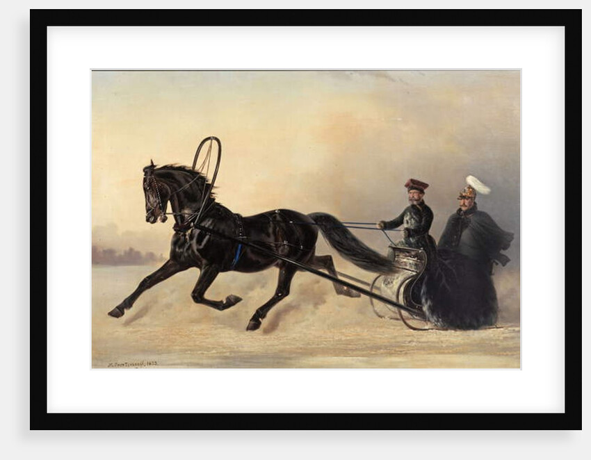 Emperor Nicholas I on a Winter Outing, 1853 by Nikolai Egorevich Sverchkov