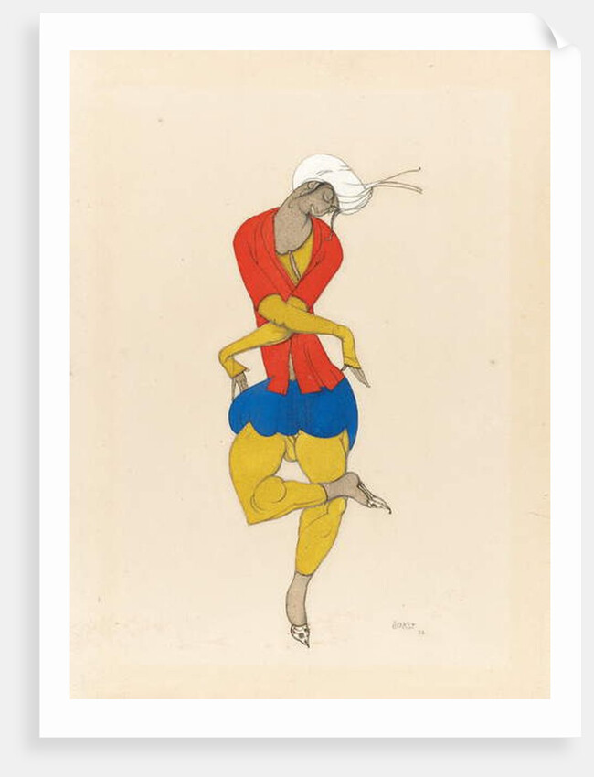 Maria Kuznetsova, costume design for 'L'Adoration', 1922 by Leon Bakst