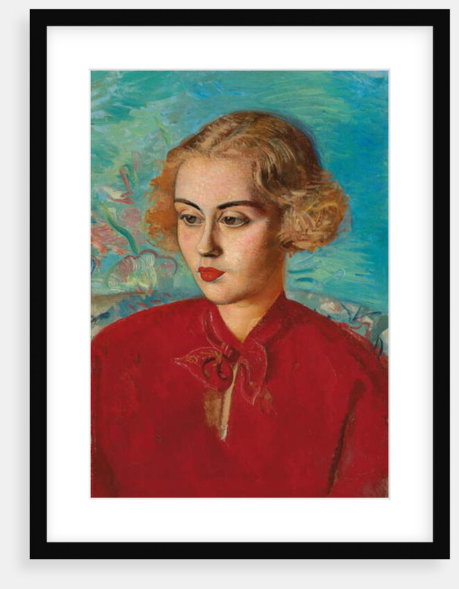 Woman in Red, 1936 by Boris Dmitrievich Grigoriev