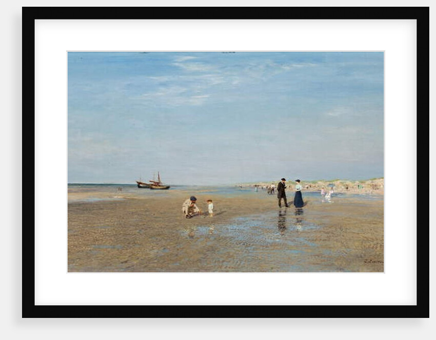 At the Beach; Sur la plage by Ivan Pavlovich Pokhitonov