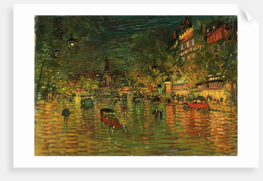 Place de la Republique, Paris by Konstantin Alekseevich Korovin
