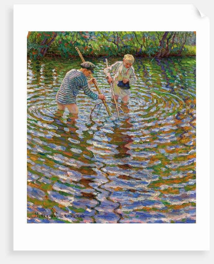 Young Boys Fishing for Crayfish, by Nikolai Petrovich Bogdanov-Belsky