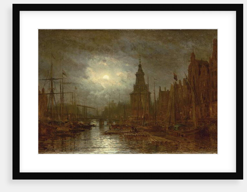 Amsterdam at Night, 1870s by Aleksei Petrovich Bogolyubov
