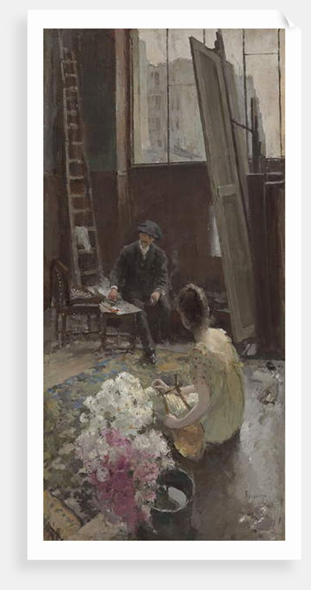 In the Artist's Studio by Konstantin Alekseevich Korovin