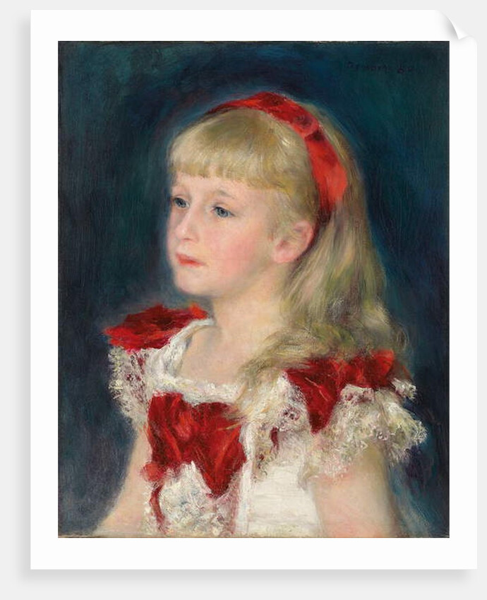 Mademoiselle Grimprel with a Red Ribbon, 1880 by Pierre Auguste Renoir