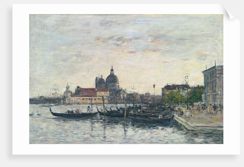 Venice, the Mole at the Entrance to the Grand Canal and the Salute, Evening, 1895 by Eugene Louis Boudin