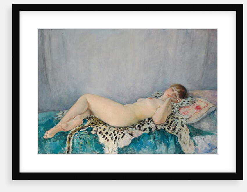Nude on Leopard Skin, Le Cannet, 1926 by Henri Lebasque
