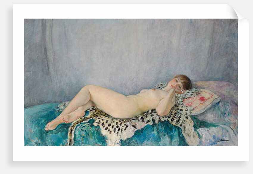 Nude on Leopard Skin, Le Cannet, 1926 by Henri Lebasque