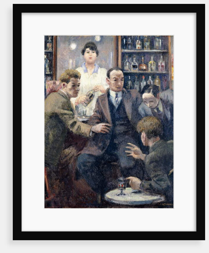 Discussion in a Bar, 1932 by Emil Cardinaux