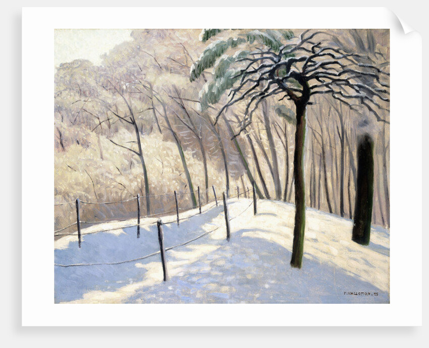 Snowy Landscape in Bois de Boulogne; Paysage de neige au Bois de Boulogne, 1905 by Felix Edouard Vallotton