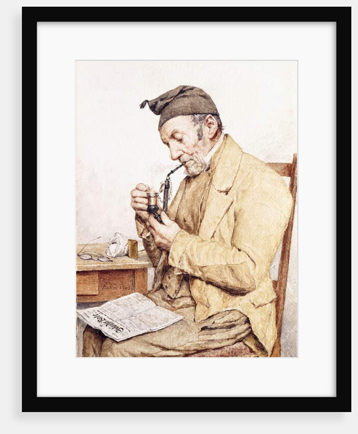 Grandfather with Pipe, 1903 by Albert Anker