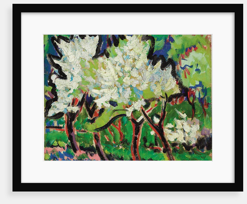 Flowering Trees IV; Bluhende Baume IV, 1909 by Ernst Ludwig Kirchner