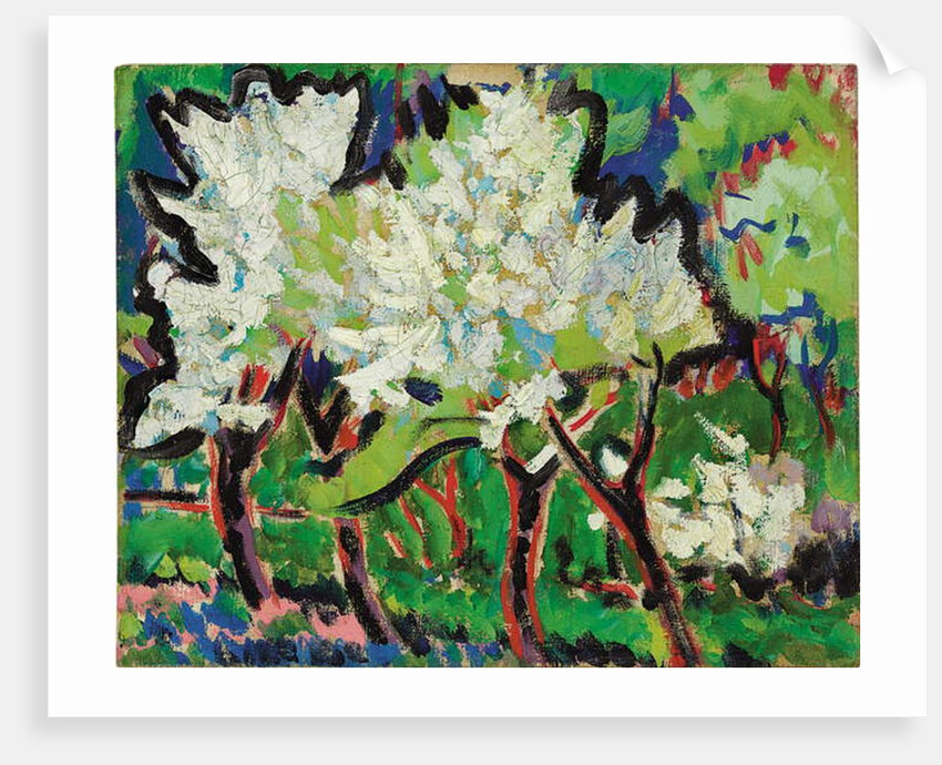 Flowering Trees IV; Bluhende Baume IV, 1909 by Ernst Ludwig Kirchner
