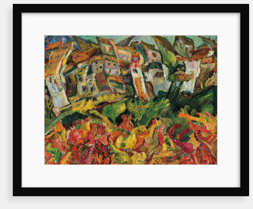 Houses with Pointed Roofs; Maisons aux Toits Pointus, c.1920-21 by Chaim Soutine