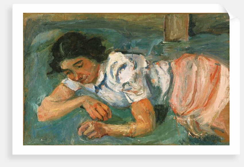 Young Woman Lying on the Grass; Jeune femme couchee dans l'herbe, 1939 by Chaim Soutine