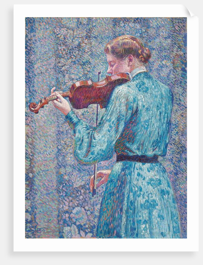 Marie-Anne Weber Playing the Violin, 1903 by Theo van Rysselberghe
