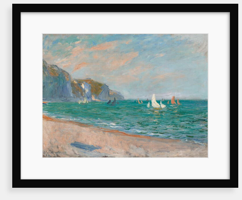 Boats below the Pourville Cliffs, 1882 by Claude Monet